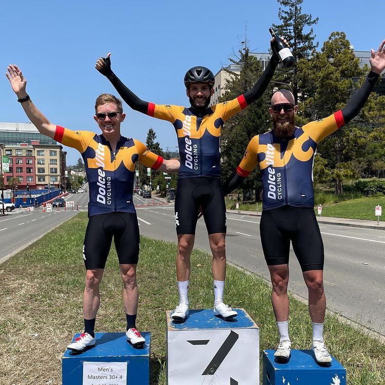 Now that’s a good looking podium! Dolce Vita stole the show at the Berkeley Omnium — Way to go boys!!

Congrats to @germanandresz for taking the gold 🥇 for the 30+ 4 criterium and omnium! 

🥈 @freeframed 30+ e4 Crit
🥉 @bigbenny84 30+ e4 Crit

🥈 @kashman93 2nd e3
🥈 Gabe P 2nd 30+ e3

4th @jlowtang P12 RR

Thank you to all of the organizers for putting on an epic weekend. And of course we couldn’t have done it without our sponsors.